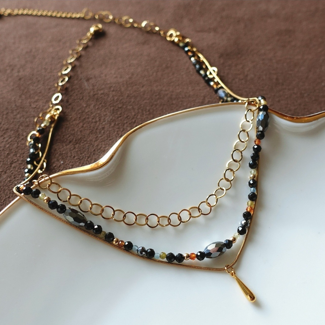 星降る夜のドロップネックレス